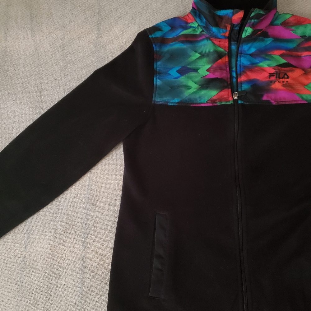 Vintage 90s FILA Sport Windbreaker Full Zip Fleece